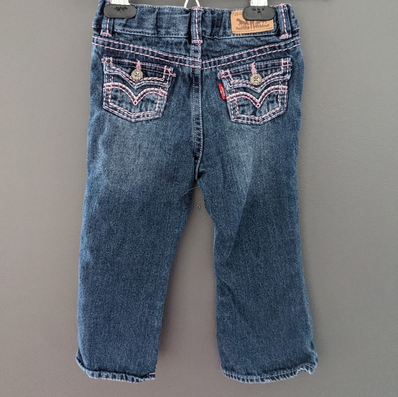 Levi's boot cut denim jeans adjustable waist - Picture 2 of 5